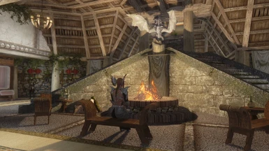 My Altmer Sorceress in her new home__Love the design and floorplans__best part is the portal
