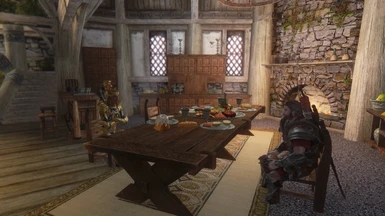 Husband and Wife at dinner in their new home__second skyrim profile