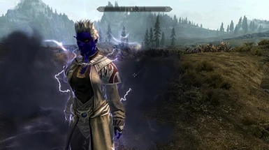 Storm Elf PC with Psijic Robes and Apachii spiky haIr