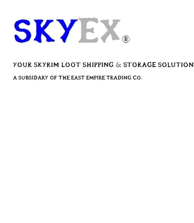 SkyEx  Your Skyrim Loot Shipping and Storage Solution