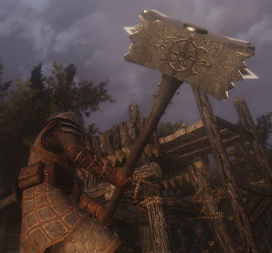 Example - Thresher Maul from Immersive Weapons becomes new Dawnguard Runehammer