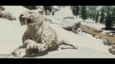 Snow sabrecat spotted