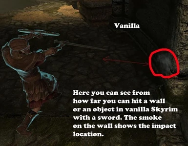 Vanilla sword range object