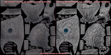 Comparison of 2K Polar Bear textures