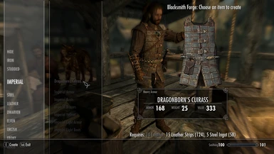 Dragonborn Cuirass -Dawnguard light armor to heavy- STANDALONE
