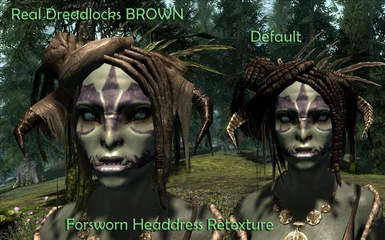 Real Dreadlocks - Brown - Default Comparison