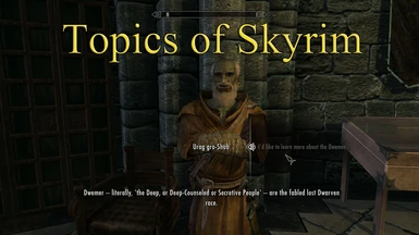 Topics of Skyrim