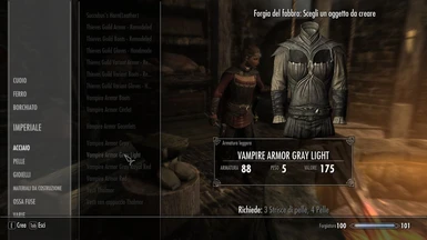 Vampire Armor Gray Light