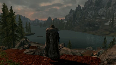 My character looking out to the lake