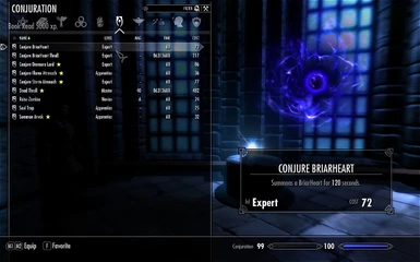conjure briarheart spell with expert conjuration perk