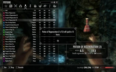 Useful potions