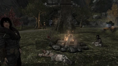 Mindi and friends in Falkreath cave house