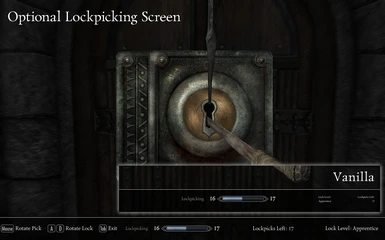 Optional Lockpicking Screen