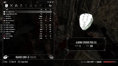 Mind Control Spider Victims have Albino Spider Pods in their inventories