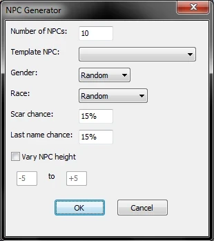 NPC Generator Form