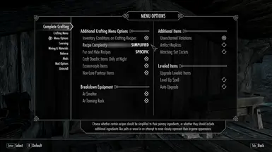 Skyrim Bulk Crafting Mod