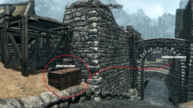 Spells chest location - near whiterun entrance behind guard barracks
