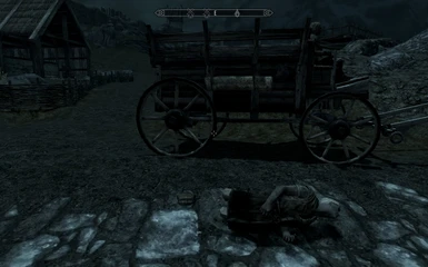 First clue location outside Whiterun Stables
