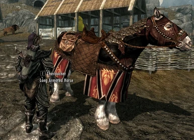 Long armored horse