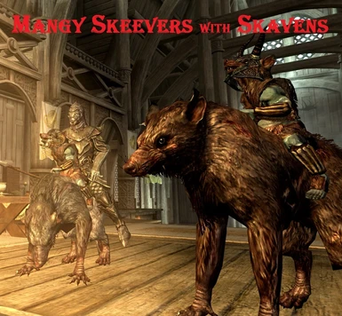 Mangy Skeevers with Skavens 