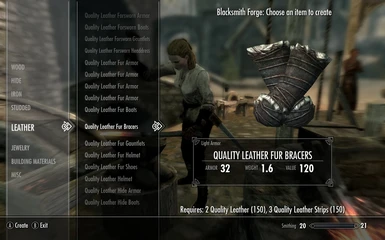 Quality Leather Armour Addon for SkyRe