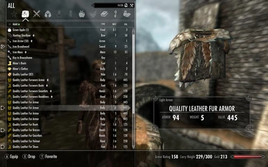 Quality leather fur armour