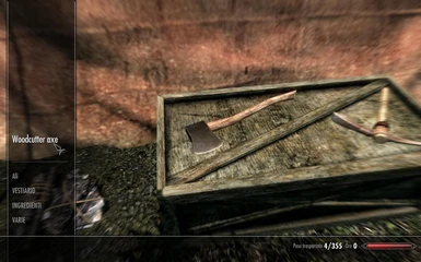 Woodcutter axe invisible container