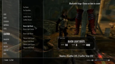 Crafting Light Armor at Forge