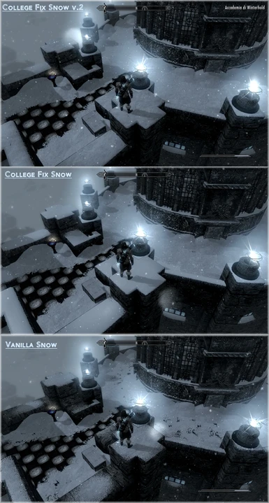 Comparison whith Fix Snow - immersive college and Magic College restyling