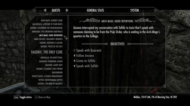 Journal for the absent minded Dovahkiin - Quest name changes