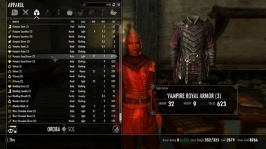 Vendor - Vampire Royal Armor
