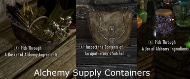 Containers for Alchemy Supplies