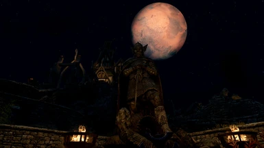 Night Sky with Talos Statue