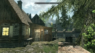 A view of the blacksmith yard