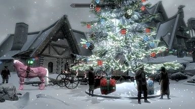 Christmas scene with horse