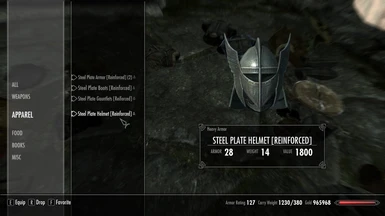 Stats of a steel plate helm
