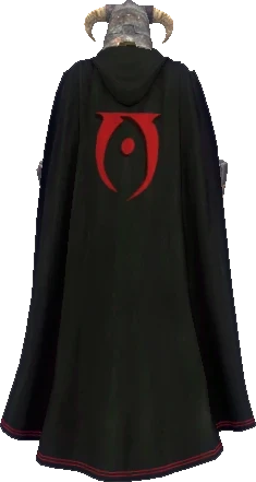 The additional black Daedric linen cloak