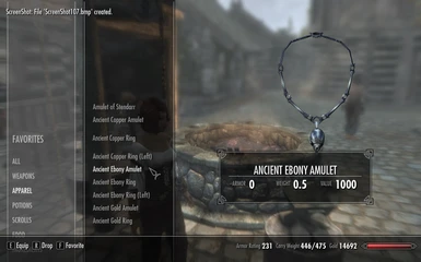 Ebony Amulet