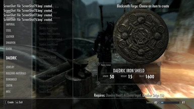 Daedric Iron Shield in the Forge