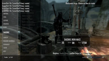 Daedric Iron Mace in the Forge