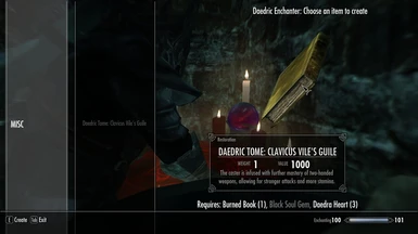 clavicus vile's guile- if you killed barbas and kept the axe