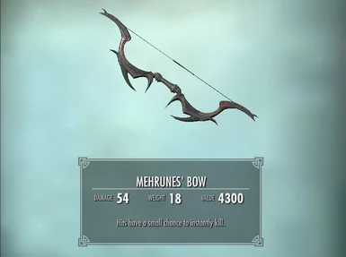 Mehrunes Bow In-Game