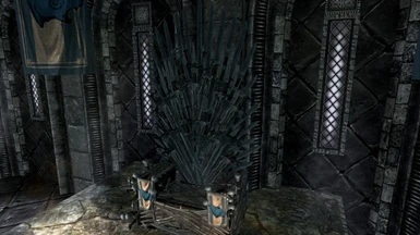Iron throne of Westeros in Skyrim