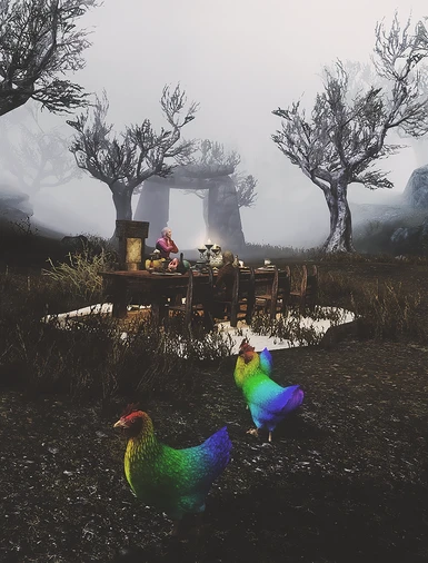 Pelagius must love rainbow chickens :p