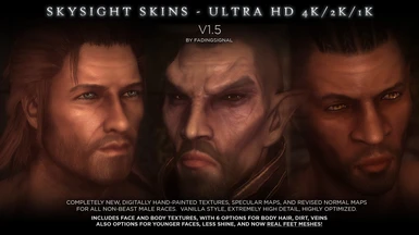 SkySight Skins - Ultra HD 4K and 2K - Male Textures and Real Feet Meshes