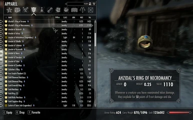 skyrim special edition unlimited rings