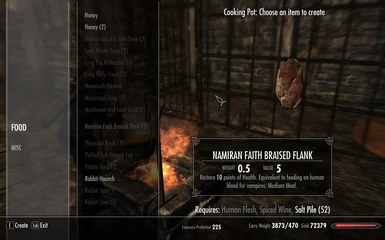 Cooked Meat - Note name has changed to Namira's Feast Flank