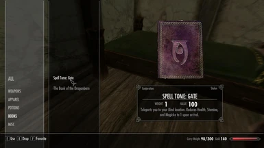Gate spell tome