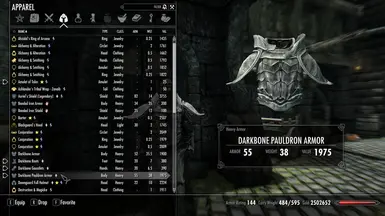 Darkbone Pauldron Armour stats 