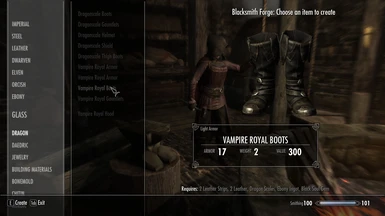 Recipe Vampire Royal Boots